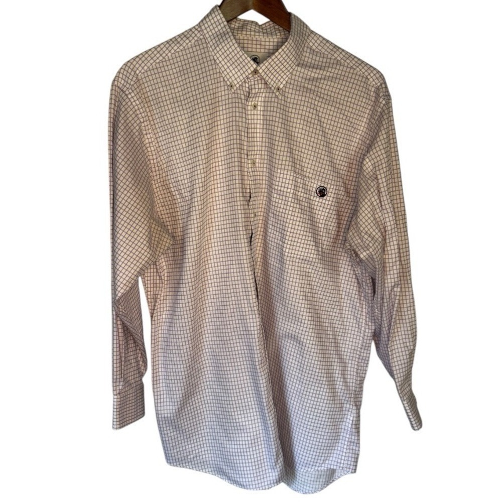 Southern Proper Men's Purple & White Long Sleeve Button Down Dress Shirt NWOT L